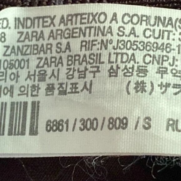 NWT Zara Gray Checked Print Slim Fit The Driver Chinos, Size Small - Picture 10 of 10